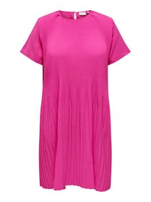 ONLY Krój regularny Okrągły dekolt Krótka sukienka -Beetroot Purple - 15320734
