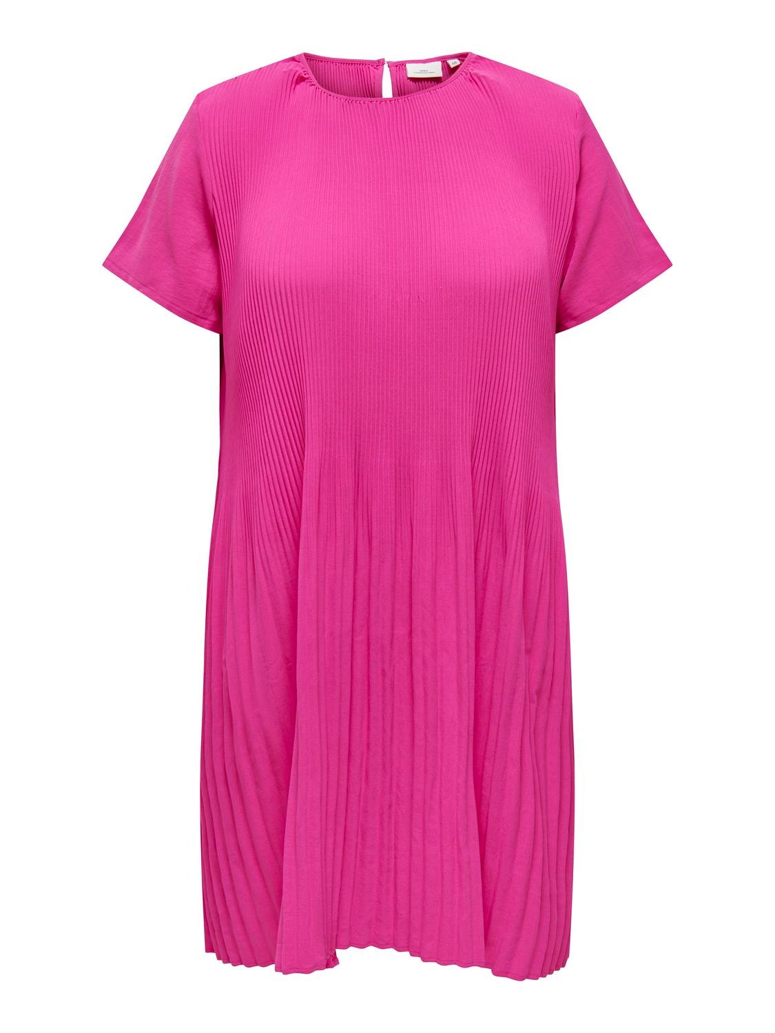 ONLY Regular Fit O-hals Kort kjole -Beetroot Purple - 15320734