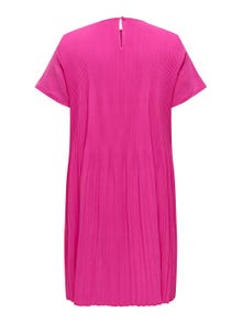 ONLY Regular Fit Round Neck Short dress -Beetroot Purple - 15320734