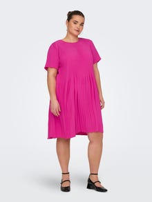 ONLY Regular Fit Round Neck Short dress -Beetroot Purple - 15320734