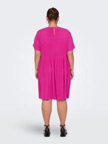 ONLY Vestido corto Corte regular Cuello redondo -Beetroot Purple - 15320734