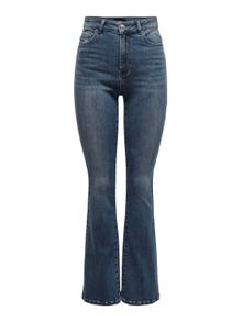 ONLY Ausgestellt Hohe Taille Jeans -Blue Black Denim - 15320765