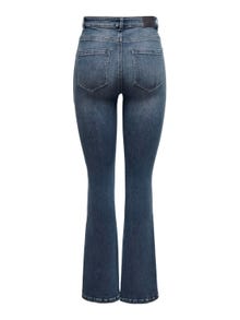 ONLY Flared fit High waist Jeans -Blue Black Denim - 15320765