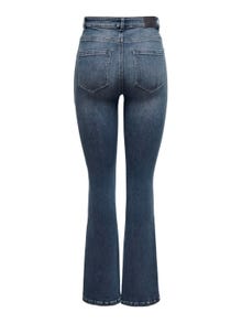ONLY Jeans Flared Fit Taille haute -Blue Black Denim - 15320765