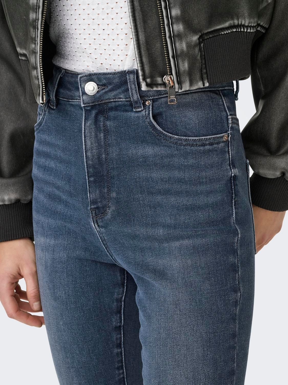 ONLY Utsvängd passform Hög midja Jeans -Blue Black Denim - 15320765