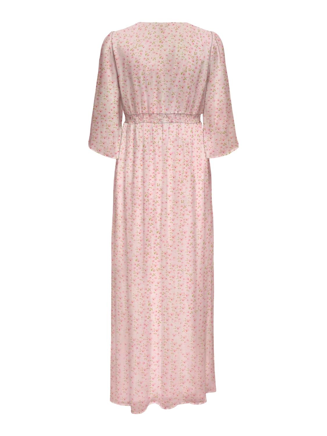 ONLY Normal geschnitten V-Ausschnitt Langes Kleid -Shrinking Violet - 15320802