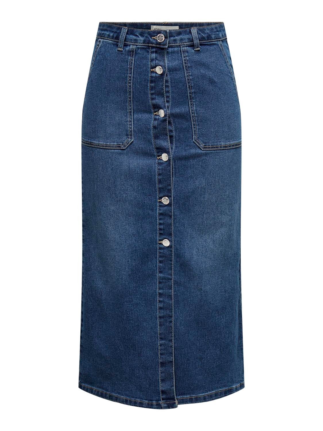 ONLY Jupe midi -Dark Blue Denim - 15320823