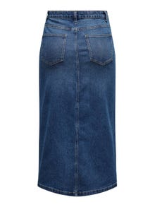 ONLY Midi button denim skirt -Dark Blue Denim - 15320823