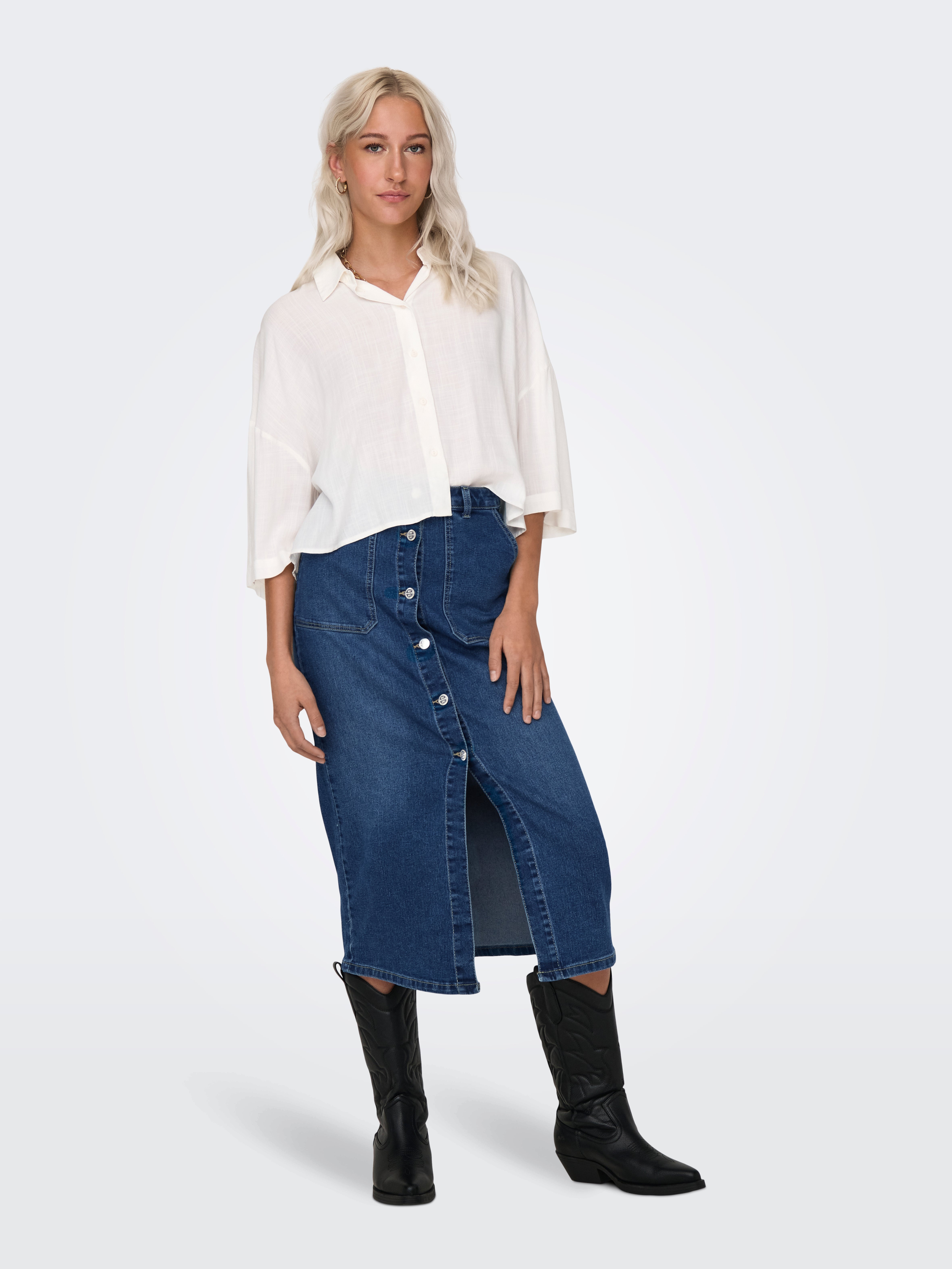 JDYFRANKA Jeansrock | Dunkelblau | ONLY®