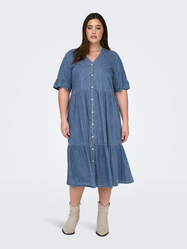 ONLY Loose Fit V-Neck Bell sleeves Short dress - 15320923