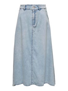 ONLY Jupe longue Taille haute -Light Blue Denim - 15320932