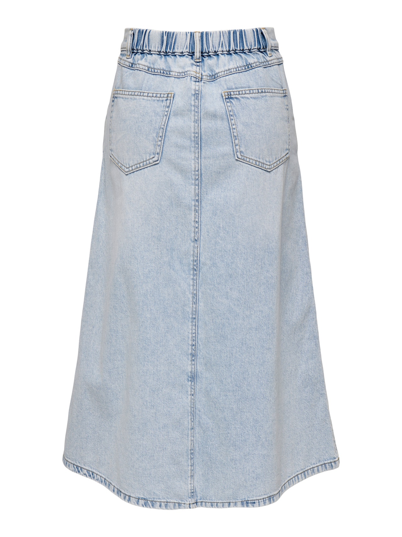 ONLY Hög midja Lång kjol -Light Blue Denim - 15320932