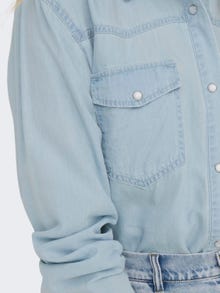 ONLY Krój regularny Kolnierz koszulowy Koszula -Light Blue Denim - 15320940