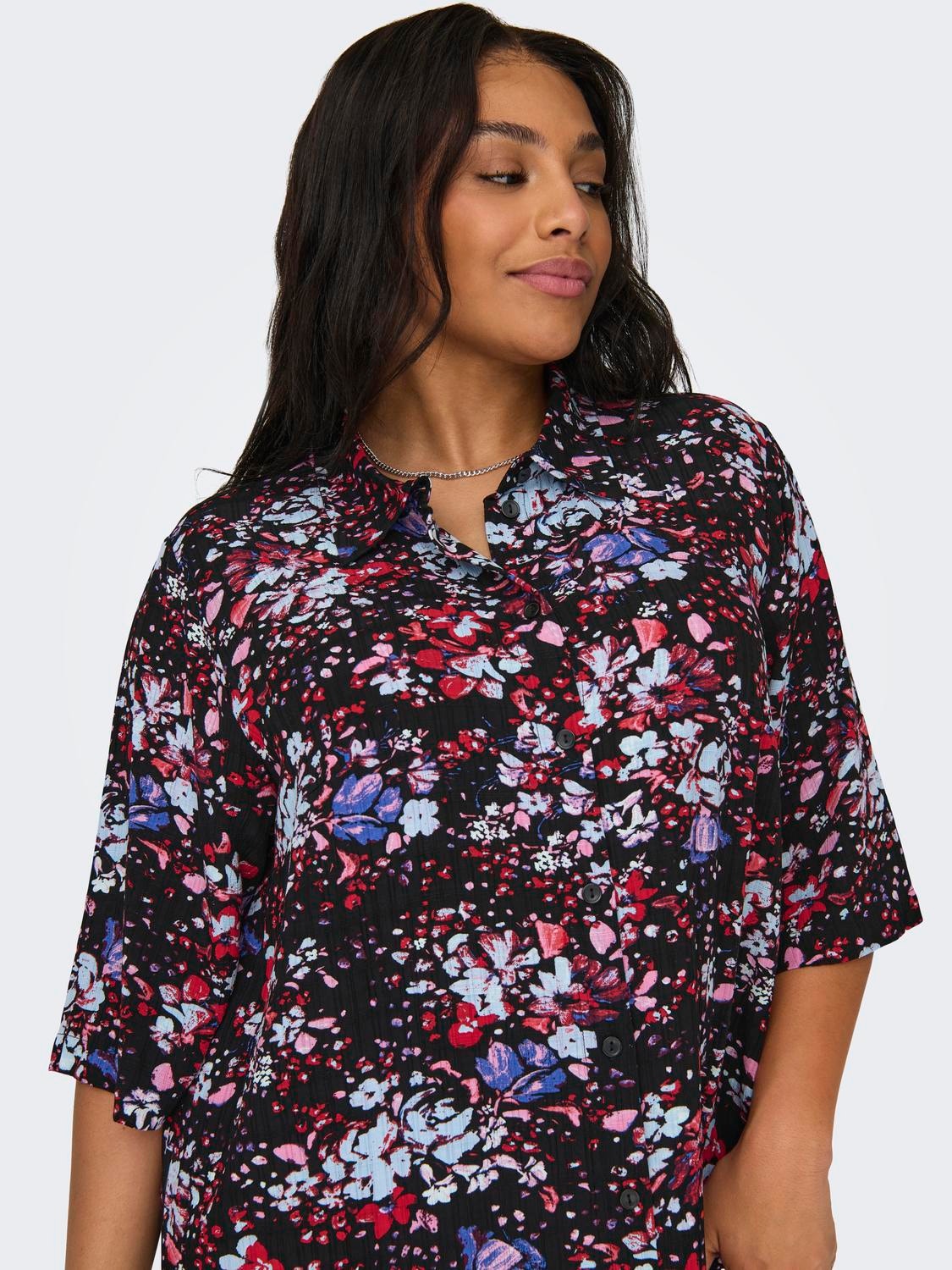 ONLY Regular fit Overhemd kraag Korte jurk -Black - 15321018