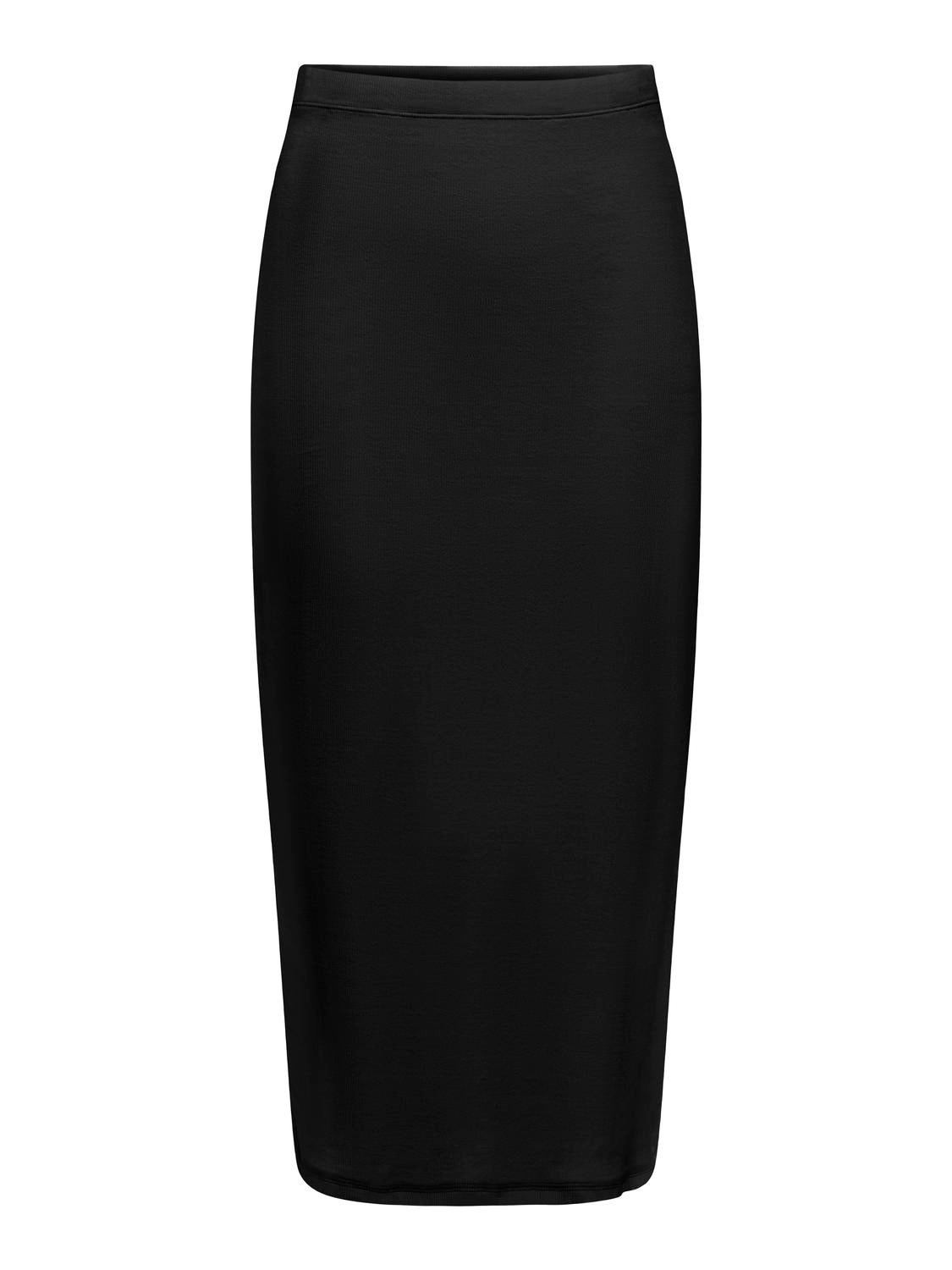 ONLY Stretchy midi skirt -Black - 15321058