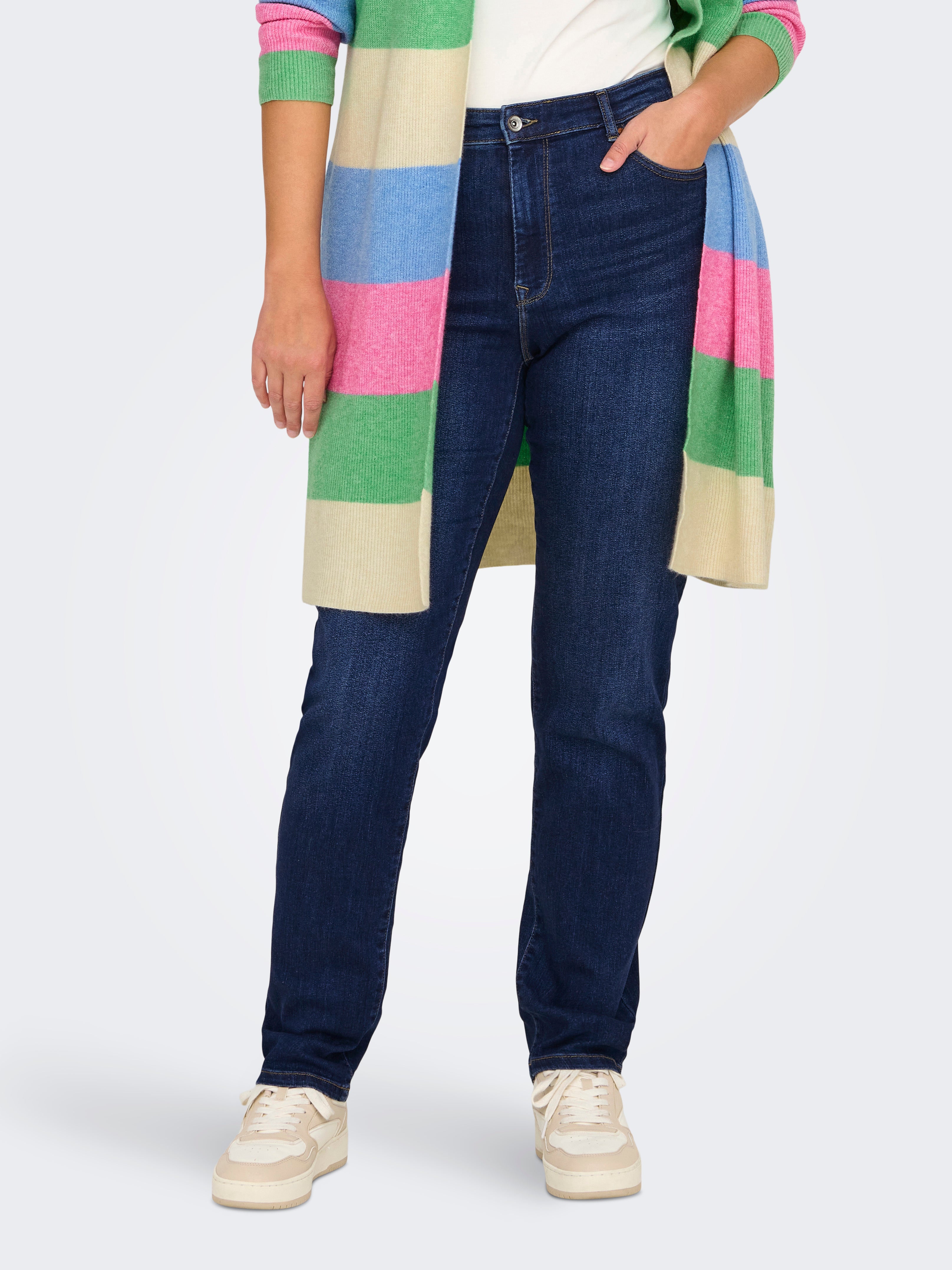 Carsui Mittlere Taille Slim Fit Jeans