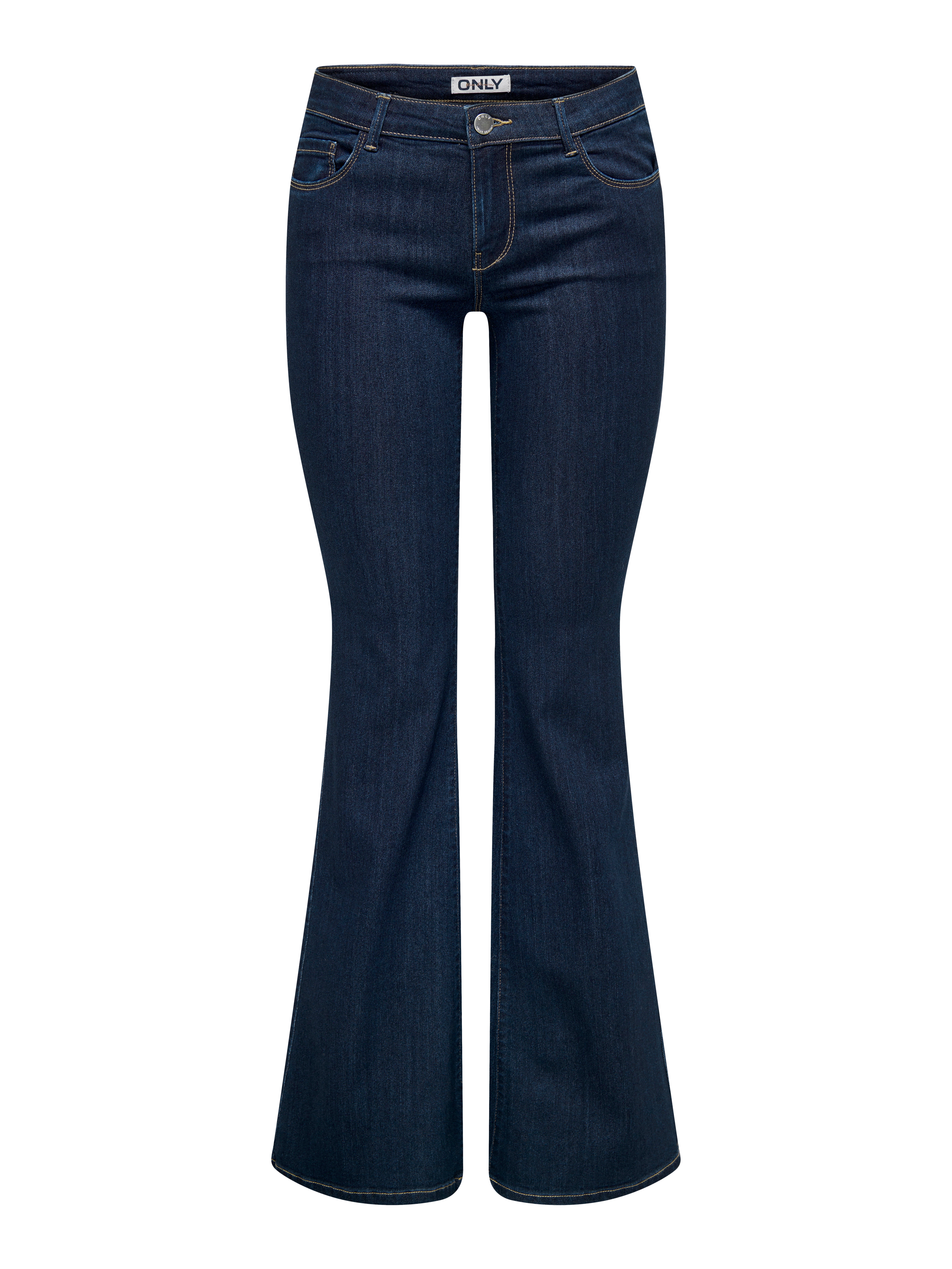 Thumbnail - Onlhella Niedrige Taille Retro-fit, Ausgestellt Jeans