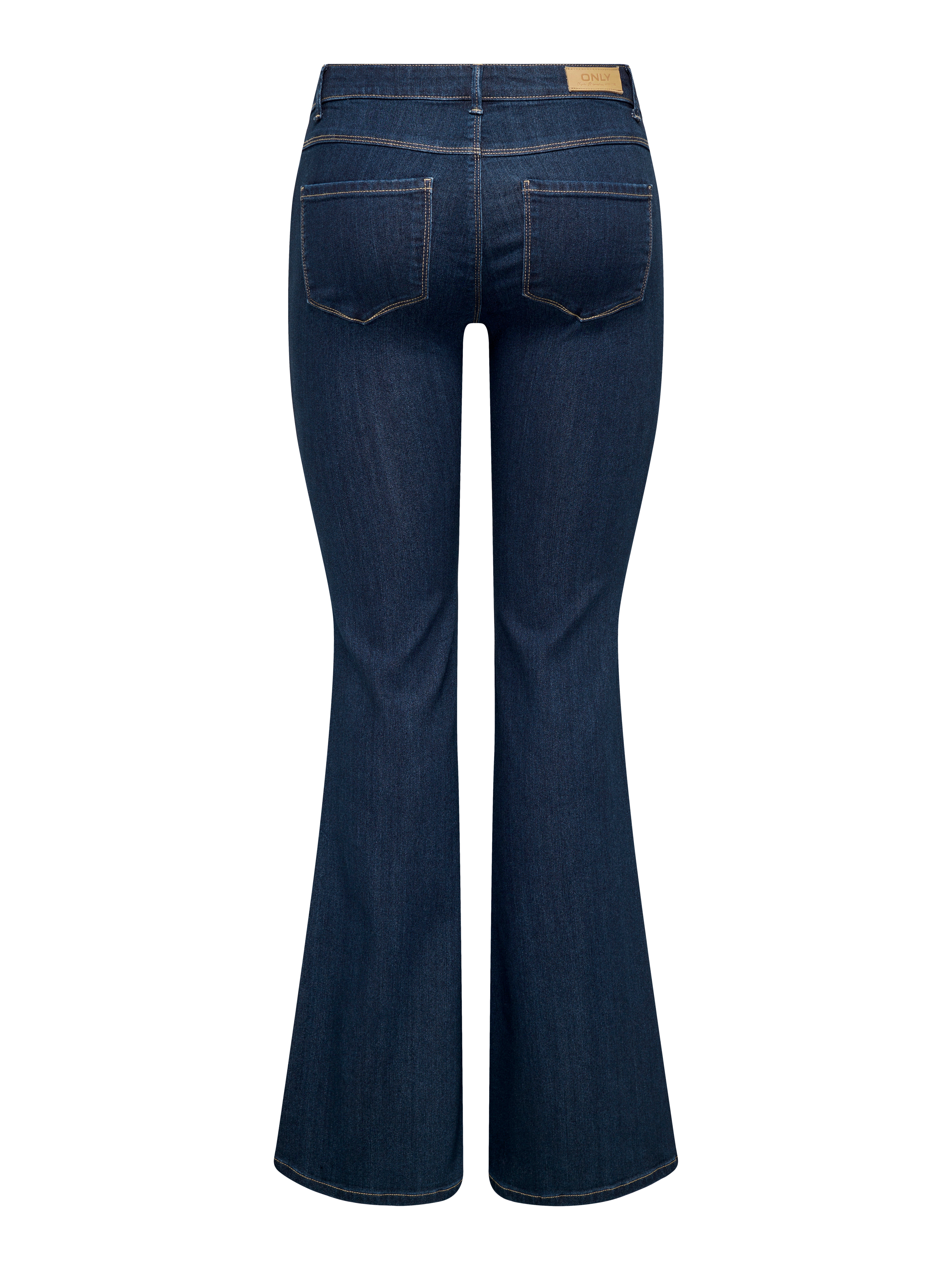 Thumbnail - Onlhella Niedrige Taille Retro-fit, Ausgestellt Jeans