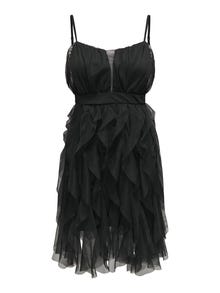 ONLY Regular Fit V-hals Smale stropper Kort kjole -Black - 15321338
