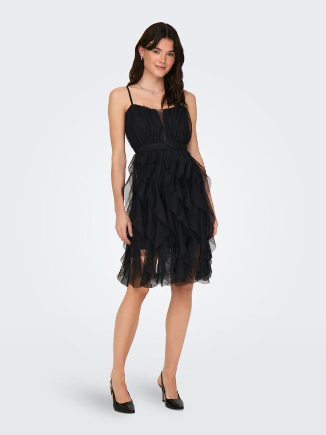 ONLY Kort kjole med tyl-detaljer - 15321338