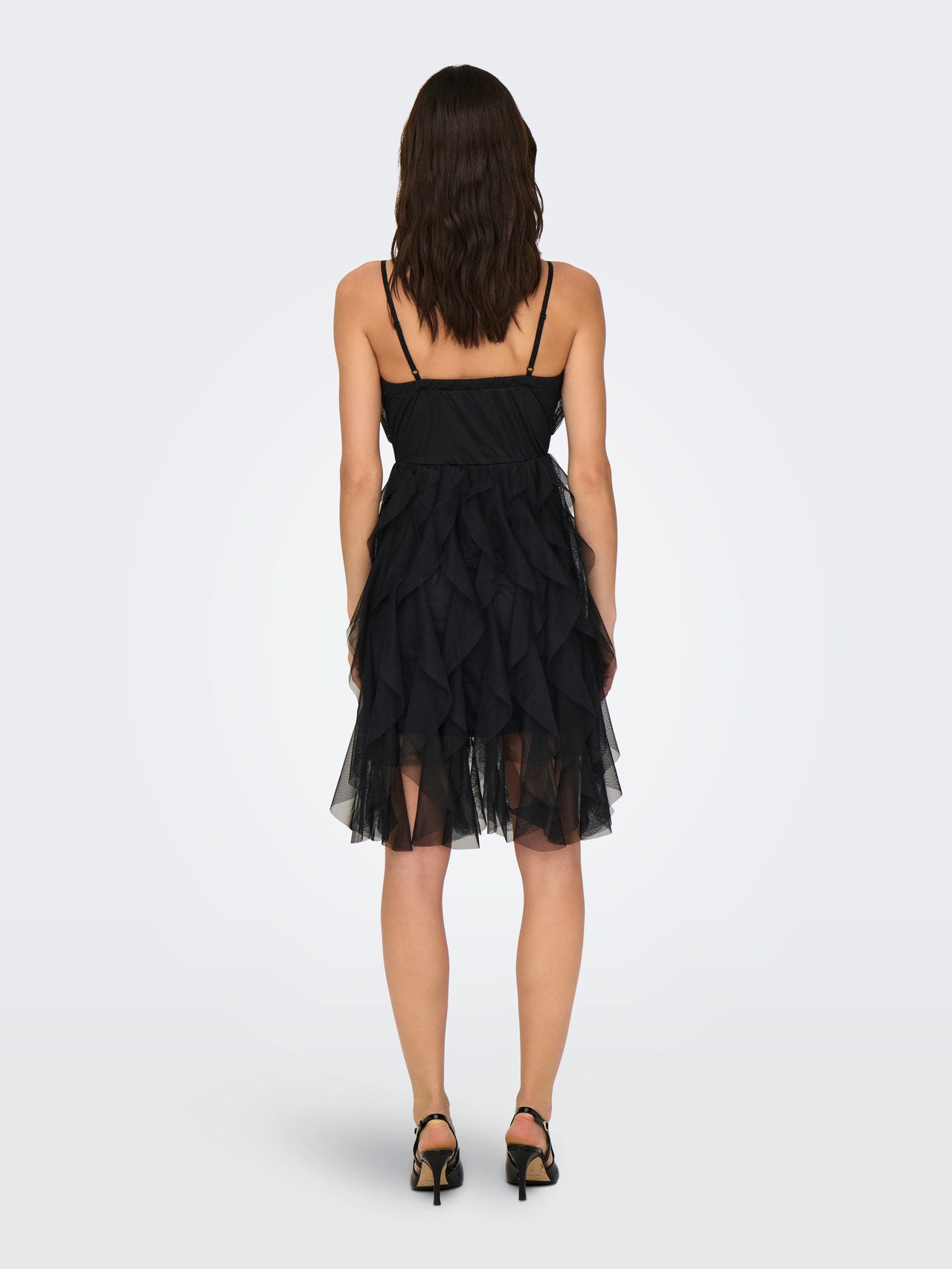 ONLY Regular Fit V-hals Smale stropper Kort kjole -Black - 15321338