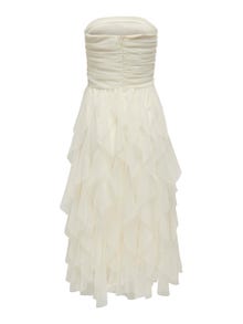 ONLY Sleeveless dress with frills -Cloud Dancer - 15321340