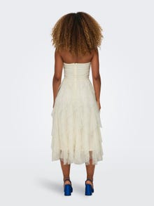 ONLY Regular Fit Strapless Long dress -Cloud Dancer - 15321340