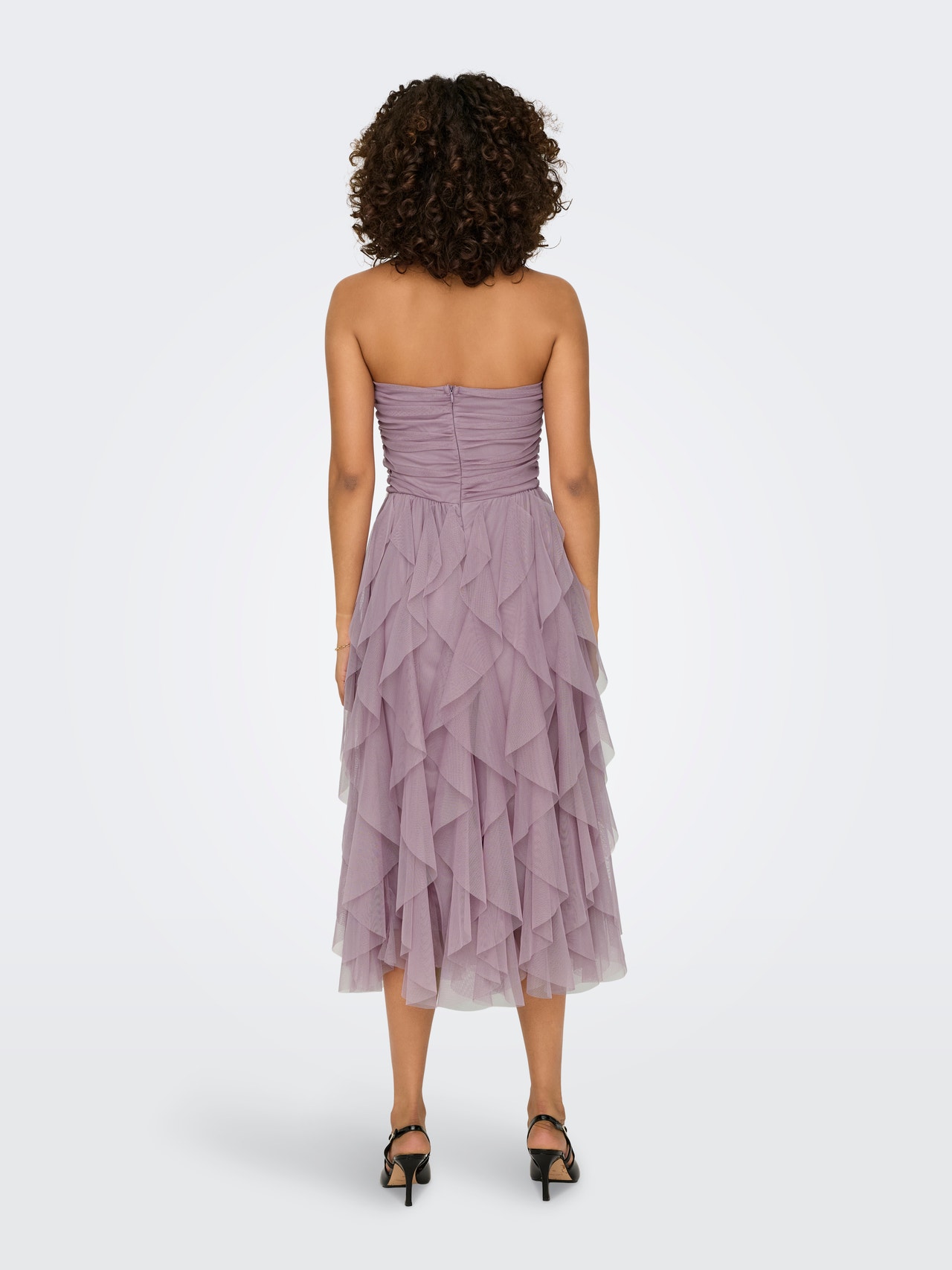 ONLY Sleeveless dress with frills -Elderberry - 15321340