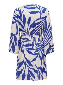 ONLY Mini v-hals kjole med mønster -Sandshell - 15321349