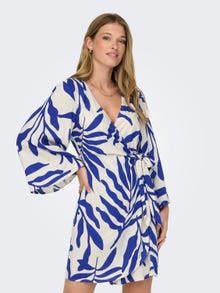 ONLY Midi v-neck dress with pattern  -Sandshell - 15321349