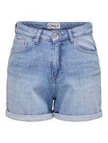ONLY Regular Fit Fold-up hems Shorts -Light Blue Denim - 15321381