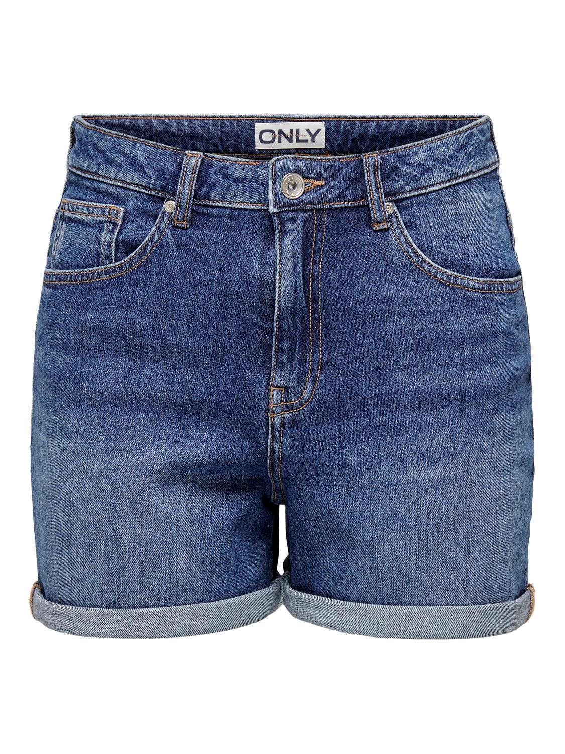 ONLY Regular Fit Fold-up hems Shorts -Medium Blue Denim - 15321381