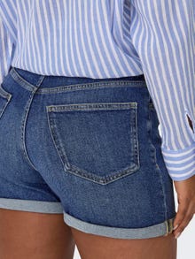 ONLY Regular Fit Oppbrettskanter Shorts -Medium Blue Denim - 15321381