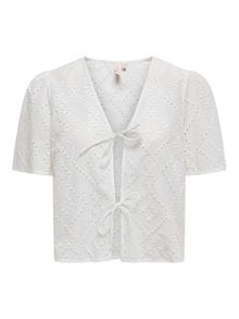 ONLY Normal geschnitten V-Ausschnitt Top -Bright White - 15321391