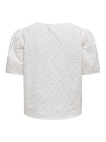 ONLY Normal geschnitten V-Ausschnitt Top -Bright White - 15321391