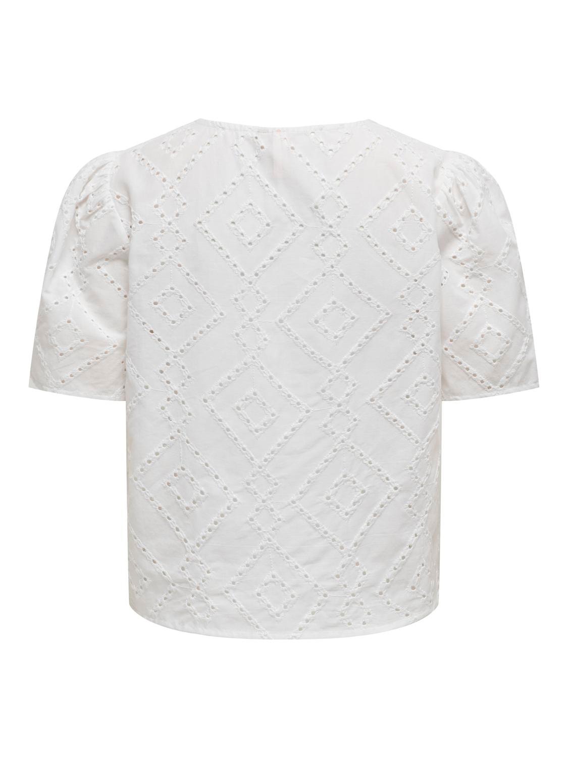 ONLY Normal geschnitten V-Ausschnitt Top -Bright White - 15321391