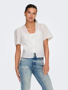 ONLY Normal geschnitten V-Ausschnitt Top -Bright White - 15321391