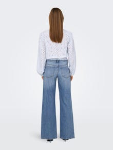 ONLY Wide Leg Fit Lav midje Jeans -Medium Blue Denim - 15321397