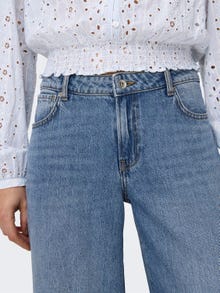 ONLY Wide Leg Fit Lav midje Jeans -Medium Blue Denim - 15321397