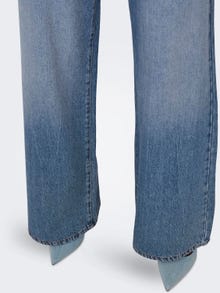 ONLY ONLBRITNEY LOW waist WIDE Jeans -Medium Blue Denim - 15321397