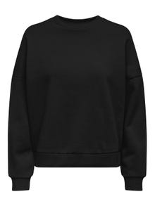 ONLY Sweat-shirt Regular Fit Col rond Épaules tombantes -Black - 15321400