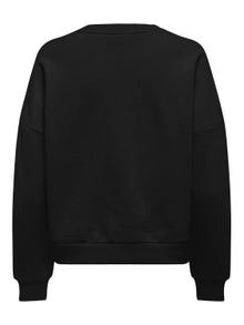ONLY Regular fit O-hals Verlaagde schoudernaden Sweatshirt -Black - 15321400