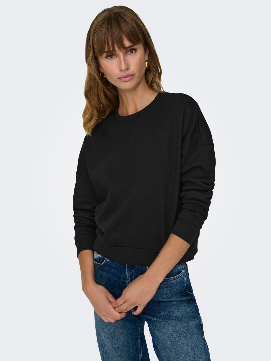 ONLY Solid color sweatshirt -Black - 15321400