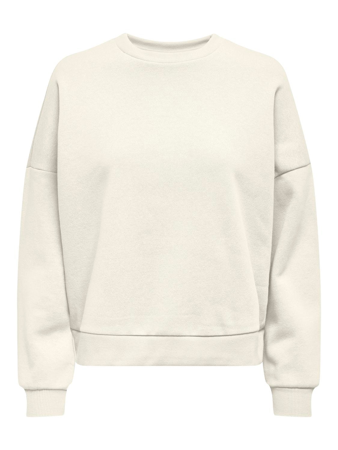 ONLY Ensfarvet sweatshirt -Birch - 15321400