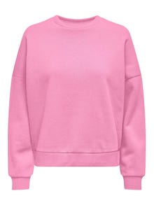 ONLY Regular fit O-hals Verlaagde schoudernaden Sweatshirt -Fuchsia Pink - 15321400