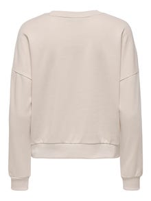 ONLY Sweat-shirt Regular Fit Col rond Épaules tombantes -Birch - 15321400