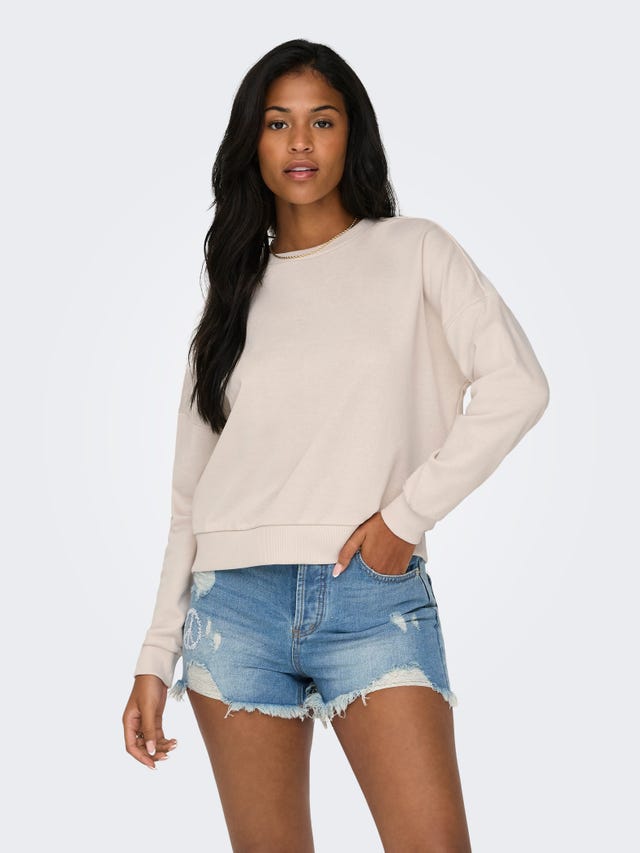ONLY Sweat-shirt Regular Fit Col rond Épaules tombantes - 15321400