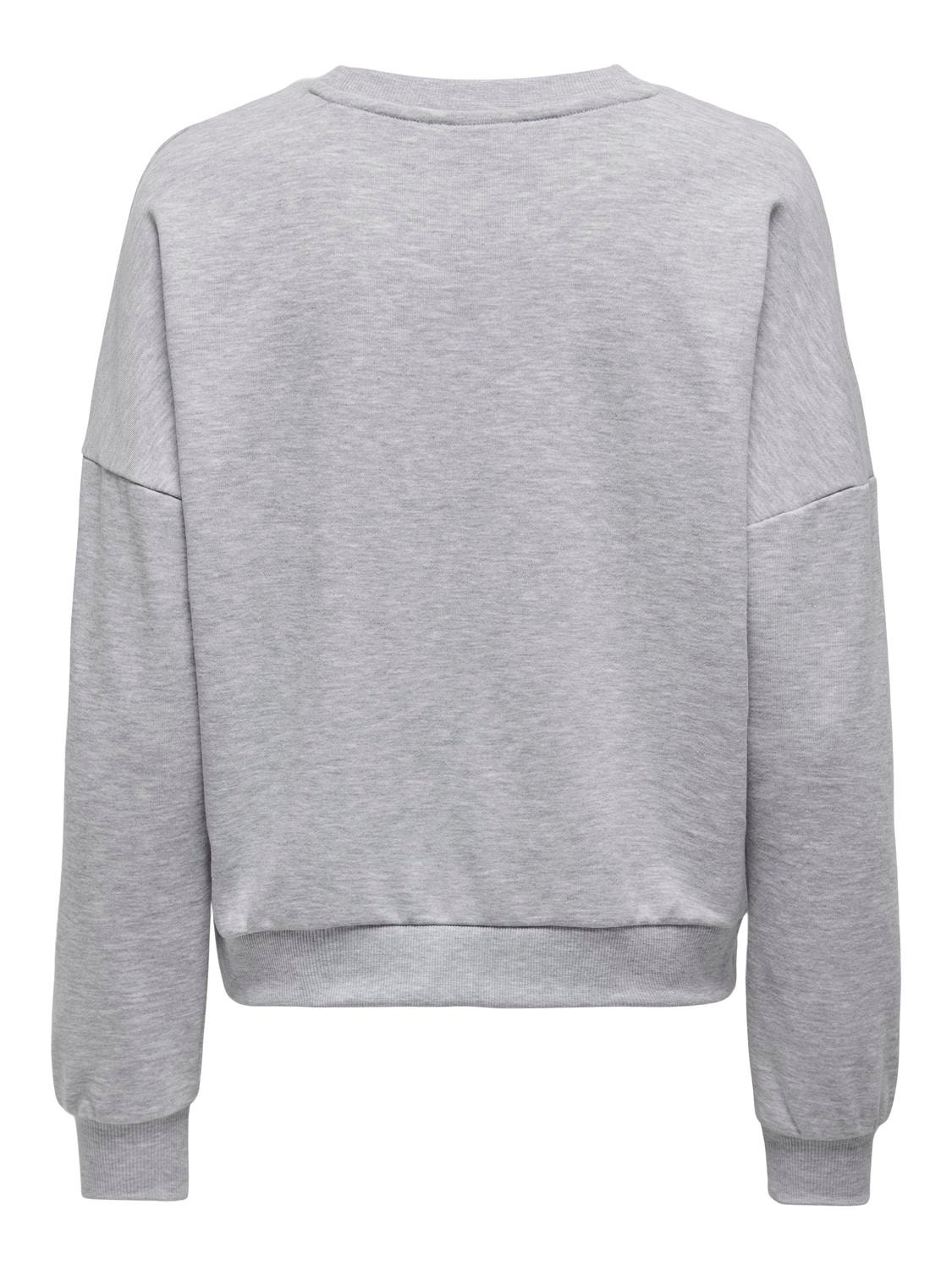 ONLY Solid color sweatshirt -Light Grey Melange - 15321400