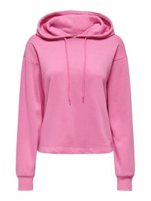 ONLY Solid color hoodie -Fuchsia Pink - 15321401