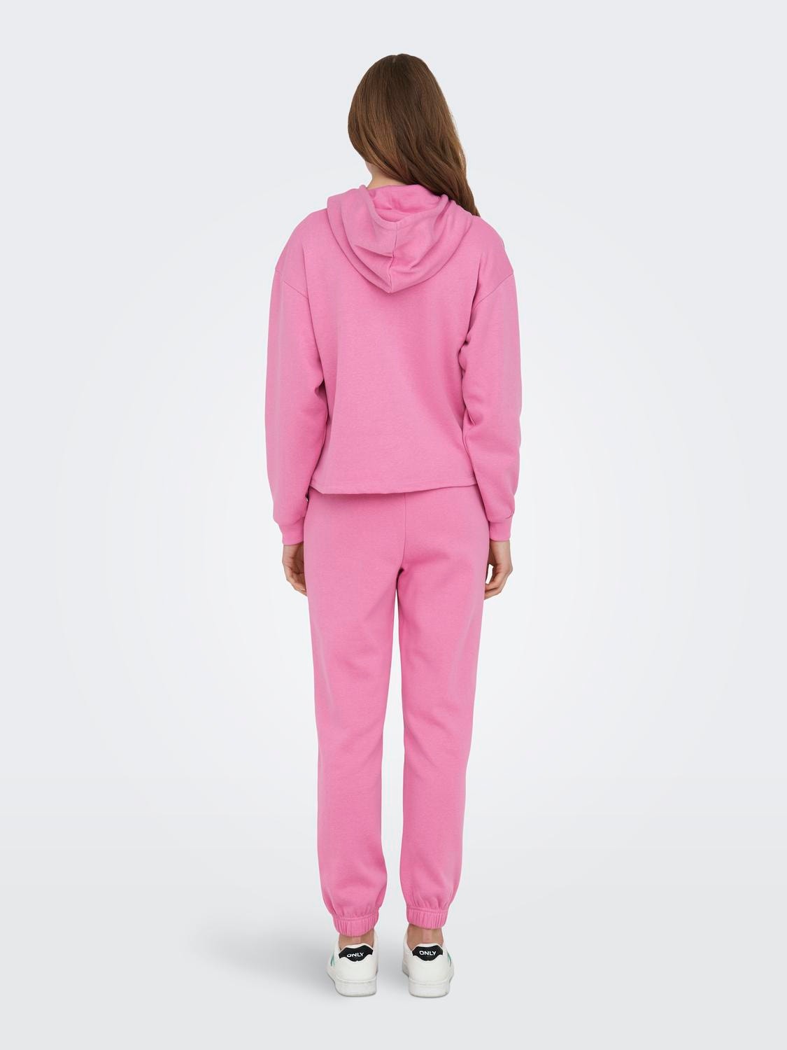 ONLY Regular fit Hoodie Verlaagde schoudernaden Sweatshirt -Fuchsia Pink - 15321401